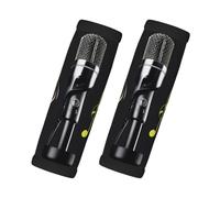 Juego de 2 micrófonos de neopreno cómodos con notas musicales para bolsa de viaje, equipaje, maleta, manija de puerta