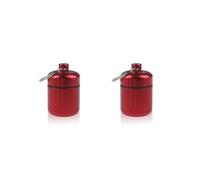 Juego de 2 mini pastilleros de aleación de aluminio llavero botella mochilero tabletas personales adultos niños ancianos impermeable contenedor sellado rojo