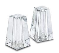 Juego de 2 mini saleros y pimenteros de cristal, botella de condimento de vidrio de arte moderno, decoración de cocina para el hogar, restaurante, boda, regalo creativo de inauguración de la casa