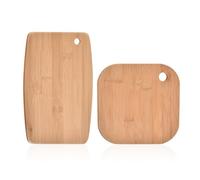 Juego de 2 mini tablas de cortar de madera, pequeñas tablas de cortar de madera, tabla de cortar cuadrada, mini tabla de cortar para salchichas, juego de cortar de cocina