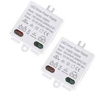 Juego de 2 Mini Transformadores LED 12V DC 10W: Fuente de Alimentación 100-240V a DC Para Luces y Tiras Luminosas LED
