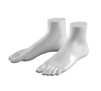 Juego de 2 modelos profesionales de pie de PVC para exhibiciones de marketing de zapatos y entrenamiento de anatomía, sujetalibros hechos a mano con forma de pies, talla única, como se describe