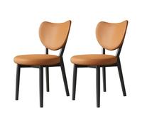 Juego de 2 modernos taburetes altos de bar - Sillas acolchadas de madera y cuero elegantes de 28 pulgadas para isla de cocina, bar en casa, cafetería, diseño cómodo, ergonómico, sin brazos
