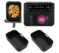 Juego de 2 moldes de silicona para Cuisinart XXL 10,4 L, revestimiento de silicona, molde para cocina, aire freider, 2 compartimentos, molde de aire freider, apto para lavavajillas