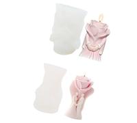 Juego de 2 moldes de silicona para el día de San Valentín y para hacer el día de San Valentín, corazón rosa