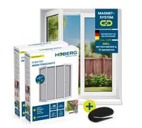Juego de 2 mosquiteras Hoberg ventana repelente de insectos 150x130 red magné...