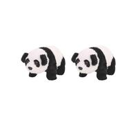 Juego de 2 muñecos de panda que camina con sonido eléctrico, juguete de peluche musical para regalo