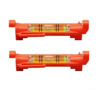 Juego de 2 niveles de cuerda para colgar, dispositivo de medición horizontal preciso de burbujas para mampostería, ingeniería y proyectos de base de cobertizo, naranja, 3 pulgadas