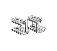 Juego de 2 Organizador de Cocina Negro Clásico