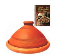 Juego De 2, ORIGINAL Tajine Tuareg Ø 30 Cm + Cocina Norteafricana Inglesa