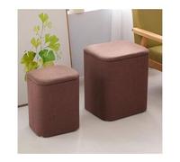 Juego de 2 otomanas de almacenamiento, reposapiés pequeño con patas, banco versátil para sala de estar y dormitorio, soporta hasta 330 libras, ideal para maquillaje y uso de tocador