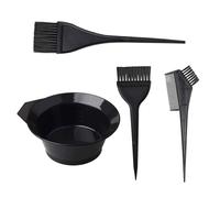 Juego de 2 páginas para colorear para el cabello, cepillo de color y cuenco de mezcla con diseño resistente al calor, juego de 3 pinceles de tinta, cepillo de tinta, peluquería en casa, aplicación