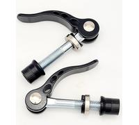 Juego de 2 palancas de cierre rápido para asiento de bicicleta, M6 x 50 mm, Negro