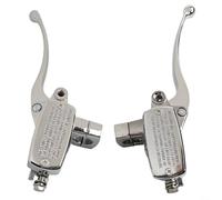 Juego de 2 palancas de freno para Suzuki Intruder 800 1400 1500, para Boulevard C90 S50 S83 y Honda VTX 1800, para rosca M10, plata, plástico/metal, para manillares