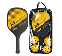 - Juego de 2 palas de remo, juego de 2 palas de pádel - Pickle Ball Kit - Juego de 4 pelotas de pickle, juego de 2 raquetas con agarre cómodo para ejercicios de fitness en interiores y exteriores