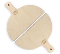 Juego de 2 paletas para pizza Wood Lab, pala para pizza de madera de abedul de 30 cm y 6 mm, ideal para horno de especias Ferrari G3 Ariete, horno o grill con pedernal