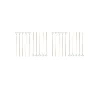 Juego de 2 palillos de plumas de ganso para adultos y niños, cuchara de oreja de hilo verde, M