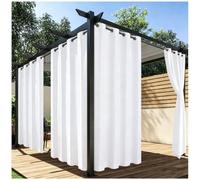 Juego de 2 paneles laterales para cenador de exterior de 275 x 132 cm, color blanco, resistente a la intemperie y a los rayos UV, perfecto para patio, jardín, eventos al aire libre, solución de