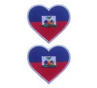 Juego de 2 parches de bandera de corazón de todos los países, 6,5 x 7 cm, emblema nacional bordado para planchar/coser, emblema nacional para chaquetas, mochilas, sombreros, chalecos, bolsas y