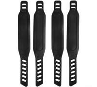 Juego de 2 pares de correas de pedal ajustables para bicicletas de fitness con goma resistente al desgaste y marcas claras izquierda derecha, diseñadas para un uso seguro y fijo en bicicleta