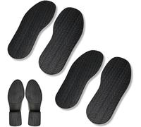 Juego de 2 pares de suelas de reparación de zapatos, suela de goma antideslizante, suela de goma antideslizante, reparación de suelas de goma para zapatos, suela de goma para zapatos que reduce el