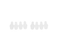 Juego de 2 pares de tapones de silicona reutilizables para los oídos para viajes en avión, color blanco, 2,8 x 1,2 cm