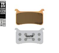 Juego de 2 pastillas de freno delantero deportivas Galfer FD519G1375 de metal