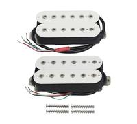 Juego de 2 pastillas humbucker Alnico 5 de doble bobina for guitarra eléctrica, mástil y puente, con piezas polares ajustables.(White 7K N and 8k B)