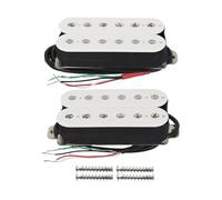 Juego de 2 pastillas humbucker de cerámica for guitarra eléctrica, 4 cables, doble bobina(White NB Set)