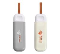 Juego De 2 Pastillero, Pastillero PequeñO Pastilleros De Viaje PequeñOs, Pastillero Diario 3 Compartimentos, Sin Bisfenol ABS, Blanco Y Gris