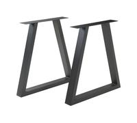 Juego de 2 patas de mesa lyngby acero 72x55/70cm - negro [en.casa]