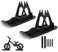 Juego de 2 patinetes de nieve, trineo de nieve, juego de patinetes multifuncionales, piezas de tabla de esquí, accesorio de esquí para monopatín al aire libre