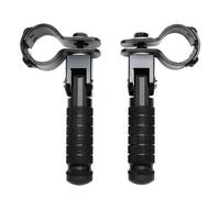Juego De 2 Pedales De Reposapiés Traseros Plegables M8 Para Pasajero - Estriberas De Aluminio CNC Estribera(Black)
