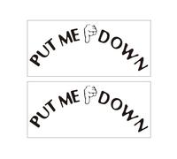 Juego de 2 pegatinas adhesivas para inodoro, removibles, impermeables, PVC, para tapa de baño, recordatorios de cierre, color negro