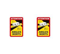 Juego de 2 pegatinas Attention Angles Morts para autocaravanas en Francia