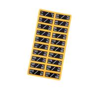 Juego de 2 pegatinas de disyuntor para gimnasio, entrenamiento, artículos deportivos, 3,5 x 1,3 cm, 5 a 100 kg, 3,5 x 1,3 cm