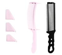 Juego de 2 peines de posicionamiento para corte de pelo, peines de peluquería para barberos, peines de posicionamiento curvados para varios peinados