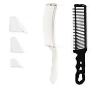 Juego de 2 peines de posicionamiento para corte de pelo, peines de peluquería para barberos, peines de posicionamiento curvados para varios peinados