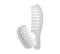 Juego de 2 peines de resina epoxi para el cabello, peines de silicona para hacer joyas de fundición hechos a mano con peine de cristal