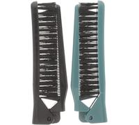 Juego de 2 peines plegables para peinar el cabello, hechos a mano, material duradero, diseño ligero y cómodo, tamaño ajustable, agarre antideslizante, accesorios de fotografía, evento formal, reunión