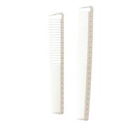 Juego de 2 peines profesionales blancos para cortar el cabello, peine simple para peluquería y peluquería, herramientas de peinado y electrodomésticos, 27,6 x 9,5 x 0,7 cm