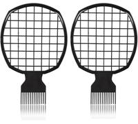 Juego de 2 peines trenzados, esponja para el pelo, unisex, peine mágico adecuado para cabello rizado, pelo trenzado africano, pelo rizado en espiral y trenzas sucias, dos tamaños diferentes de esponja