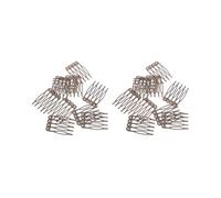 Juego de 2 peines vintage de metal en blanco para novia, accesorios para el cabello, bricolaje, 1 pulgada, bronce