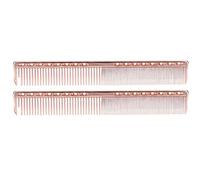 Juego de 2 peinetas de peluquería profesionales de acero inoxidable para peluquería, ligero y con peines para peinar y cuidar fácilmente el cabello en casa o en el hogar (oro rosa)