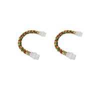 Juego de 2 percas de cuerda para pájaros, loros, trepadores, pinzones, 30 cm
