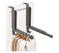 Juego de 2 Percha Puerta, Perchero Puerta Ganchos Plegables Colgador Puerta, Perchero Sin Taladrar para Dormitorio Salón Baño, Perchas Colgadores de Aluminio, para Puertas de hasta 4,3 cm de Grosor