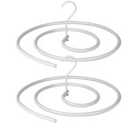 Juego de 2 perchas redondas para sábanas en espiral, ahorro de espacio, tensor de techo extraíble, hierro grueso, percha para sábana, manta, toalla, manteles, perchas, mantas, perchas, ropa