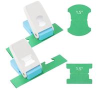 Juego de 2 perforadoras para archivos, 1.5 pulgadas, 2 formas, cortadores de papel de mano para proyectos de manualidades, álbumes de recortes y fabricación de tarjetas
