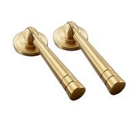 Juego de 2 Perillas de Mueble de Color Dorado Tiradores de Cocina de Forjados Sólidos Pomos de Cajón de Cobre Puro Tiradores de Armarios (Small)