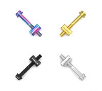 Juego de 2 pernos fijos para tija de sillín con tornillos hexagonales para tubo de asiento de bicicleta, rosca M5, tamaño de 5 x 40 mm, cierres resistentes (plata)